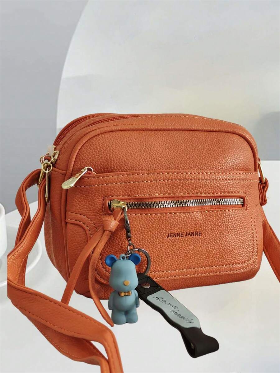 Wilson Bolsa Fashion Women's Medium Crossbody Bag With 4 Zippers Without Hand Strap - trái cam - Xem 1