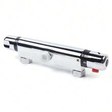 YUNRUX Thermostat Duscharmatur Duschthermostat Mischbatterie für Dusche Bad Chrom, Duschmischbatterie Thermostat mit 38 °C Sicherheitstaste, Messing Brausethermostat