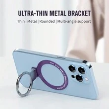 Adjustable Anime Sparkle Phone Ring: 360° Rotatable Iron Kickstand, Glitter Design, Wireless Charge Compatible - Multicolor - View 3