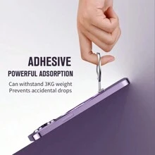 Adjustable Anime Sparkle Phone Ring: 360° Rotatable Iron Kickstand, Glitter Design, Wireless Charge Compatible - Multicolor - View 2