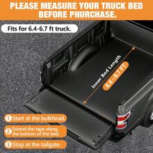 Pickup Truck Bed Tent 6.4'-6.7' 3000mm Waterproof Truck Tent 2 Person Use With Double Layer Windows For All-Season Camping Easy Setup - Xám - Xem 3