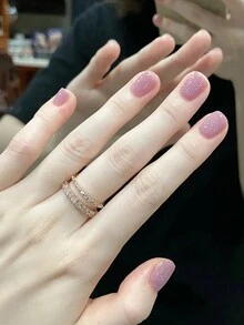 2024新款网红细闪粉色凝胶指甲油超亮百搭流行适合美甲沙龙美甲DIY女士日常或节日美甲 - 粉色 - 查看 4