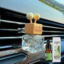 2 pièces/set (1 Clip de bouteille de désodorisant pour aération de voiture + 1 huile essentielle pour aromathérapie 10ml), Petit, mignon et pratique pour la décoration de voiture, pour la maison, la chambre, l'hôtel, les toilettes, aide à détendre l'esprit et à purifier l'air - flacon + huile essentielle - Voir 16
