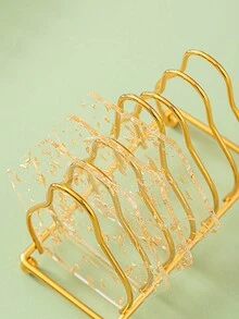 Tấm lót ly Acrylic hình tách trà lá vàng cùng tấm lót bàn bằng nhựa sáng tạo chống thấm nước tấm lót cách nhiệt quà tặng tốt nhất - Vàng - Xem 9