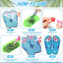 8pcs Diamond Art Coasters With Holder, Hawaiian Diamond Coasters, Suitable For Beginners, Party Gifts - Multicolor - View 3