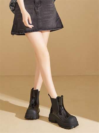 Ladies' Versatile Mid-Calf Rain Boots, Outdoor Waterproof Non-Slip Wellies For Kitchen, Work, Hiking