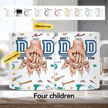 1 个 11 盎司定制姓名马克杯、个性化家庭成员姓名咖啡杯、家庭子女数（1-6）马克杯个性化花朵马克杯、个性化文字纪念马克杯、周年纪念礼物、母亲节礼物、送给妈妈的理想礼物、送给妻子的独特礼物、送给妈妈的完美礼物、送给她的个性化礼物 - 4個孩子 - 查看 1