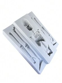 1pc Halloween Ghost Skeleton Shaped Silicone Mold For Fondant Cake, Chocolate Candy Decoration, Festival Party DIY Kitchen Mold Halloween Decor Halloween Party Favors Halloween Party Supplies Halloween Halloween Decor Halloween Decorations Halloween Home Halloween Party Halloween Party