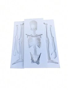 1pc Halloween Ghost Skeleton Shaped Silicone Mold For Fondant Cake, Chocolate Candy Decoration, Festival Party DIY Kitchen Mold Halloween Decor Halloween Party Favors Halloween Party Supplies Halloween Halloween Decor Halloween Decorations Halloween Home Halloween Party Halloween Party