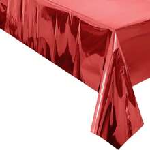 5pcs/Pack Disposable Rectangle PE Solid Color Tablecloths, 137cm X 274cm, Waterproof Grease-Proof Tableware For Birthday Party Decor - 54*108inch - View 13