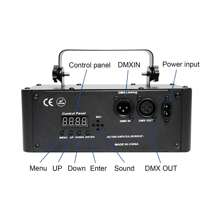 DJ-discolicht feestlamp met laser en LED, 21 LED RGB-licht, geluidsregeling, stroboscoop, zelfrijdende en DMX-effectspot voor feest, familiereünie, bar, nachtclub, KTV liveshow, verjaardag
