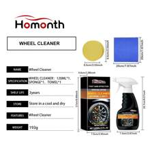 Car Wheel Cleaner - Wheel Rim Cleaner To Clean, Degrease And Restore Vehicle Tires - Black - View 2