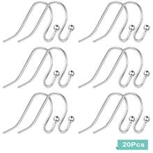 耳环钩，耳环制作套件防过敏耳环钩，用于 DIY 珠宝制作 - 球耳鉤 - 查看 10