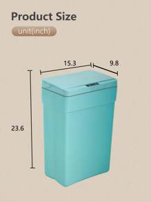 13 Gallon Trash Can Automatic Kitchen Trash Can Touch Free High-Capacity Garbage Can With Lid For Bedroom Bathroom Home Office 50 Liter - Blue - View 3