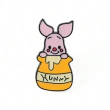 1 件童话动漫小熊维尼胸针可爱跳跳虎金属徽章绿色小恐龙油滴别针配饰 - Cartoon-D - 查看 14