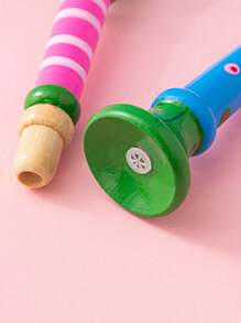 1pc Wooden Whistle Instrument, Small Horn, Baby & Toddler Educational Musical Toy (Random) - Multicolor - View 3