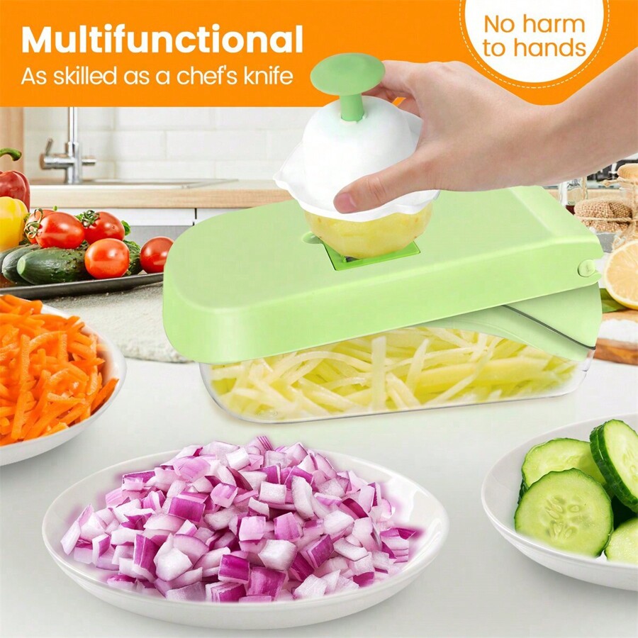 12In1 MultiFunctional Fruit & Vegetable Chopper, Made Of ABS