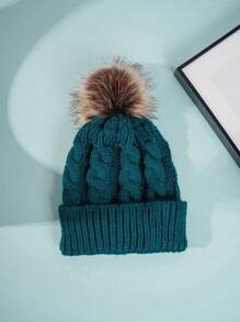 1pc Autumn/Winter Unisex Elastic Knit Beanie Hat, Fashionable Streetwear Hip Hop Braided Knit Cap, Warm Lined Y2K Cuffed Skullcap - Knitted Hat - View 17