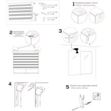 Ecommerc3 Taille sur mesure du store enrouleur Nuit et Jour 100x250 - Taille du tissu de store Nuit et Jour 97x245 - Store Nuit et Jour à installation facile Beige