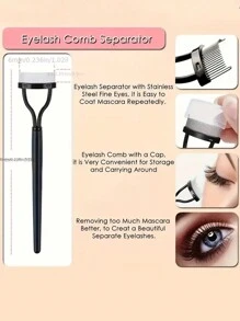 16-delige roestvrijstalen wimperkrullerset, inclusief 1 stuks wimperkruller, 1 stuks wimperkam, 2 stuks wimperrollers, 1 stuks schuine wenkbrauwborstel met twee uiteinden, 1 stuks wenkbrauwborstel en 10 stuks siliconen navulpads, voor wimpers en wenkbrauwen