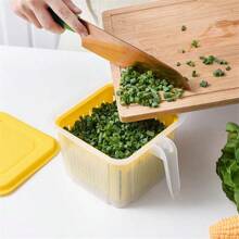 1 Máy Tính Thoát Nước Tủ Lạnh Hộp Bảo Quản, Đựng Gia Vị Nhà Bếp, Giỏ Đựng Thực Phẩm Tươi Sống, Hộp Nhựa Kín - Nhiều màu - Xem 3