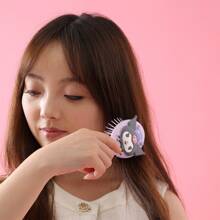 Miniso Sanrio Characters Kuromi 3D Cartoon Cute Massage Airbag Comb Anti-Static Smooth Hair Air Cushion Combs - Purple - View 3