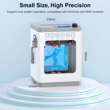 Mini 3D Printer Tina2 For Beginners, Home Use FDM 3D Printers With Fully Assembled And Auto Leveling, Small Desktop 3D Printers, Printing Area 3.9x4.7x3.9 Inch