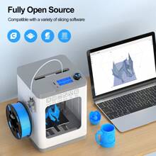 Mini 3D Printer Tina2 For Beginners, Home Use FDM 3D Printers With Fully Assembled And Auto Leveling, Small Desktop 3D Printers, Printing Area 3.9x4.7x3.9 Inch
