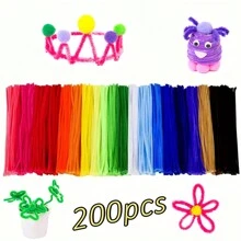 50/100/200/300 piezas Limpiapipas DIY, tallos de chenilla multicolor, 6mm X 30cm, tallos de chenilla, limpiapipas multicolor para manualidades, tallos de chenilla encriptados, limpiapipas para manualidades, suministros para manualidades con palitos peludos, suministros de tallos de chenilla para artesanía y decoración
