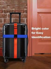 1PC/4PCS 简约时尚多功能可调节行李箱彩色安全带，锯齿形活力行李带，非锁定行李带，户外行李箱带，易于使用 PP 扣，易于存放和携带，适合无忧无虑的旅行度假和防止盗窃，可用于行李箱、帐篷、防潮垫、背包、旅行设备物品、被子、瑜伽垫、腰带、瘦身腰带、生活家居捆扎带等。 - 彩色 - 查看 3