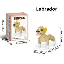 1 pièce Série chien de compagnie Blocs de construction de particules de taille micro, un jouet qui développe la dextérité des doigts et les capacités de réflexion, convient aux débutants dans les blocs de construction de cadeaux, décoration de chambre