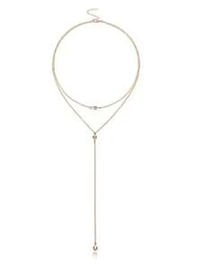1pc Sexy Y-Shape Rhinestone Decor Pendant Necklace For Women - CP-c05 Double-layer Rhinestone Y-shaped Necklace - View 13