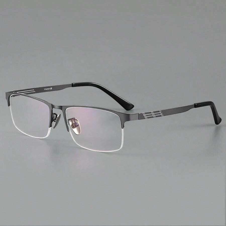 Ultra-Light & Thin Men's Business Pure Titanium Half-Rim Eyeglasses Frames