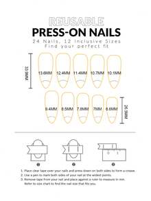 24 件万圣节蜘蛛网红猫眼按压指甲，闪亮光泽超长杏仁指甲，全覆盖假指甲，带果冻胶和指甲锉，适用于万圣节派对 DIY 美甲用品 - 紅色 - 查看 6