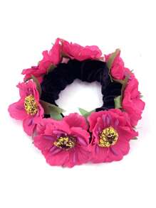 波西米亚纯色仿布雏菊花发带，弹力发带，适合发髻、马尾发夹