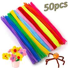 50/100/200/300 piezas Limpiapipas DIY, tallos de chenilla multicolor, 6mm X 30cm, tallos de chenilla, limpiapipas multicolor para manualidades, tallos de chenilla encriptados, limpiapipas para manualidades, suministros para manualidades con palitos peludos, suministros de tallos de chenilla para artesanía y decoración