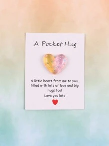 1 件/3 件/10 件小爱心口袋拥抱卡，特别生日婚礼派对情人节礼物，隔离礼物，拥抱信物，想想你的礼物可爱的树脂动物装饰与鼓励贺卡，家居装饰，房间装饰，奇怪的东西，回到学校情人节