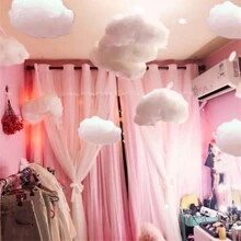 1pc Wedding Decorations, Clouds, Scenes, Stage Decorations, Props, Clouds, Window Displays, Simulated White Clouds, Hanging Decorations, Room Charms,Home Decor ,Room Decor,Wall Decor Gifts Birthday Graduation - White - View 5