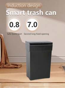 DOPINMIN 13 Gallon Trash Can Automatic Kitchen Trash Can Touch Free High-Capacity Garbage Can With Lid For Bedroom Bathroom Home Office 50 Liter - màu đen - Xem 2