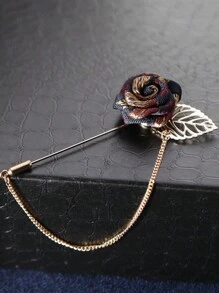 1 件“男士玫瑰胸针 - 高级缎面和金色复古翻领花朵别针，适合西装，可调节 CZ 宝石礼服配饰（婚礼/圣诞礼物）”​​学校 Kpop 包背包教师用品包饰可爱办公室配饰衬衫夹克珠宝万圣节秋冬配饰，适合青少年、青年、男士、休闲、户外、运动、度假、毕业礼物、生日、日常穿着衣服别针有趣的教师礼物