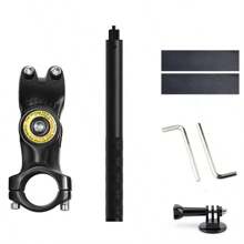 Motorcycle Bike Invisible Selfie Stick Handlebar Mount For Gopro DJI Insta360 - Black - View 7