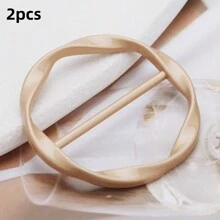 2 piezas/5 piezas Anillo de clip de bufanda de seda Clip de corbata para camiseta de mujer Clip de metal de moda Clip de anillo de prenda Clip de empaquetado de anillo