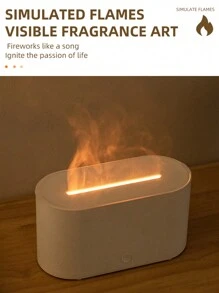 1 pièce Humidificateur à flamme colorée, diffuseur d'arômes, humidificateur à brouillard froid, humidificateur à ultrasons avec lumière à flamme LED, convient pour la maison, le bureau, la chambre à coucher, cadeau parfait