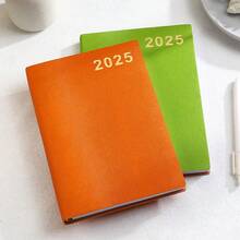 2025 Yearly Planner Notebook, 365 Days Diary, Soft Leather Cover - Multicolor - View 4