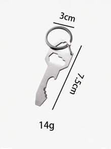 Street 1pc Men's Multi-Functional Stainless Steel Bottle Opener Keychain Car Accessories Bag Charm School Cute Goth Y2k Bag Lanyards With Id Holder Car Accessories Bag Charms - Black - View 10