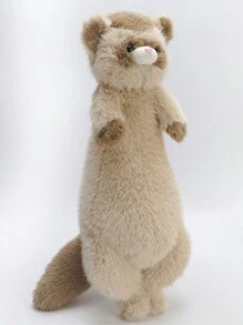 1 pieza Muñeca de peluche suave de hurón lindo, muñeco de peluche de visón sintético de Body largo, almohada de hurón, muñeco de compañía para abrazar, decoración del hogar para sofá y dormitorio, figura de peluche, decoración para el coche - Multicolor - Ver 11