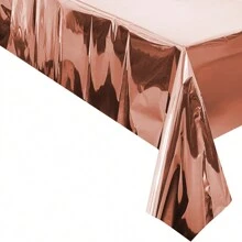 5pcs/Pack Disposable Rectangle PE Solid Color Tablecloths, 137cm X 274cm, Waterproof Grease-Proof Tableware For Birthday Party Decor - 54*108inch - View 9