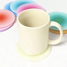 1pc Acrylic Coaster, Anti-Scald, Round, Gradient Candy Color, Ins, Shooting, Props, Decorative Ornaments, Heat Insulation Mats, Table Mats