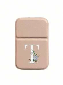 1pc Mini Pink Flower White Letters Foldable Portable Makeup Mirror,Letters Of A-Z Makeup Mirror With Bracket, Travel Mirror, Beauty Products, Desktop Makeup Mirror, Rectangular Desktop Compact Mirror Foldable Small Minimalist Makeup Mirror, Travel Portable Makeup Mirror For Women's Gift - The Best Gift For Mom And Teacher