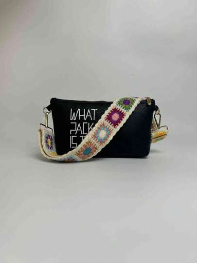 Dây đeo túi hình đàn guitar móc len có thể điều chỉnh - Rộng 2 inch, Dây đeo túi đa năng - Phụ kiện thời trang cho nữ, Dây đeo túi, Phụ kiện trang trí túi xách, Quà tặng giáo viên, Phụ kiện